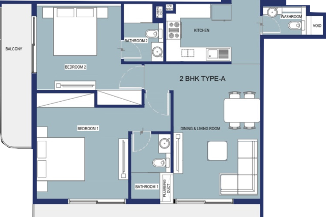 Premium 2 Bedroom Apartment on Floor 3 | Garnet by Siroya Dubai South Unit 302