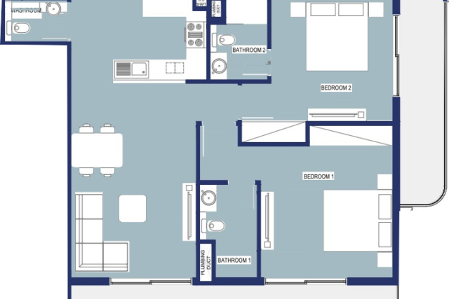 Contemporary 2 Bedroom Apartment on Floor 3 | Garnet by Siroya Dubai South Unit 310