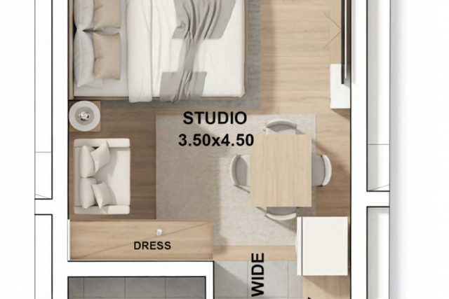 Modern Furnished Studio Apartment on Floor 2 | RR Grand Dubai South Unit 214