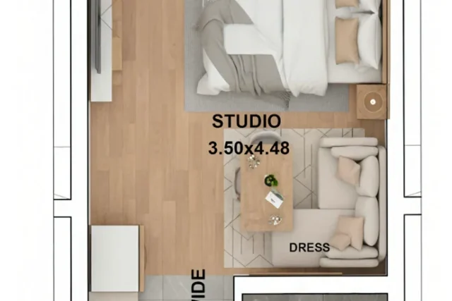 Affordable Furnished Studio Apartment on Floor 2 | RR Grand Dubai South Unit 205